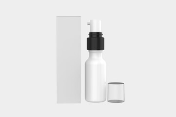 Cosmetic Bottle with Pump Mockup Isolated On WHite Background. 3d illustration