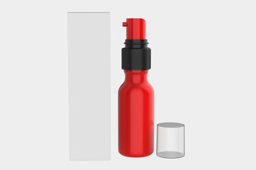 Cosmetic Bottle with Pump Mockup Isolated On WHite Background. 3d illustration