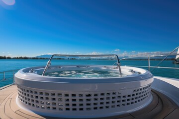 Obraz premium Bathtub on a luxury private yacht.