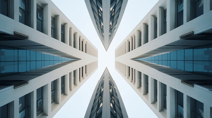 Fototapeta premium Abstract symmetry in Human-Made Landscapes