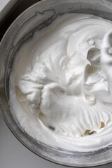 Close up of a bowl of cream