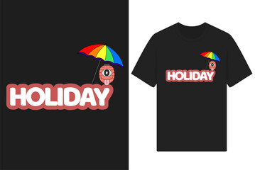 t shirt typography design holiday umbrella monster lantern