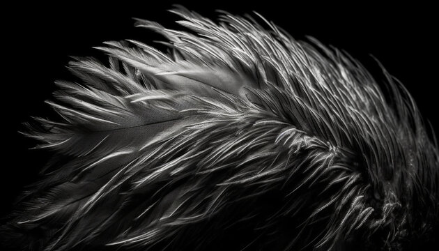Sharp quills and fluffy feathers showcase peacock elegance in mid air generated by AI