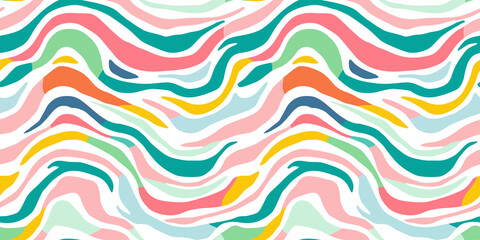 Colorful line doodle seamless pattern. Creative minimalist style art background, trendy design with basic shapes. Modern abstract color backdrop.	
 - obrazy, fototapety, plakaty