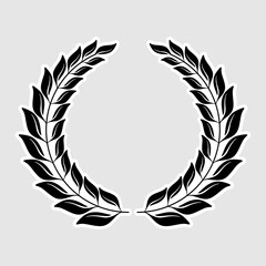 Round wreath for the coat of arms