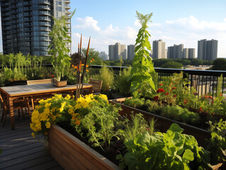 Fototapeta premium Growing Your Own Food in the Heart of the Urban Landscape
