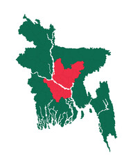 Fototapeta premium Bangladesh flag map, Bangladesh Flag, Bangladesh map, 