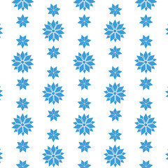 Digital png illustration of rows of blue flowers on transparent background