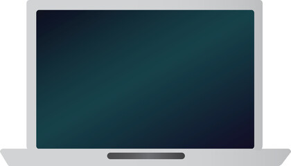 Digital png illustration of blue and grey screen with copy space on transparent background