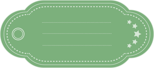 Digital png illustration of green tag with copy space on transparent background