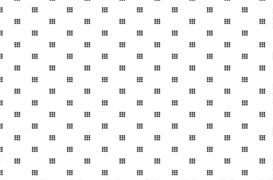 Digital png illustration of rows of black dots in squares on transparent background