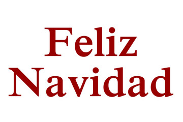 Digital png illustration of red feliz navidad text on transparent background