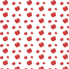 Digital png illustration of rows of red apples on transparent background
