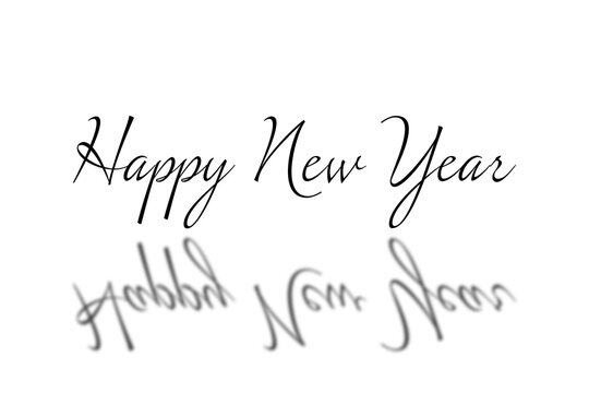 Digital png illustration of happy new year text on transparent background