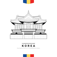 Changdeokgung, palace, south korea building landmark. - obrazy, fototapety, plakaty