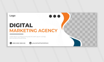 Creative corporate business marketing social media Facebook cover banner design marketing promotion timeline cover post template.