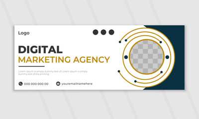 Creative corporate business marketing social media Facebook cover banner design marketing promotion timeline cover post template.