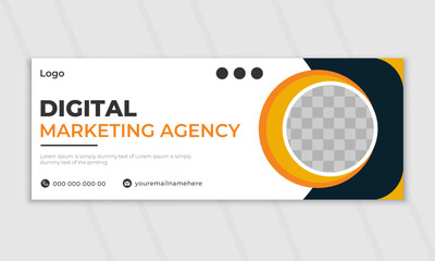 Creative corporate business marketing social media Facebook cover banner design marketing promotion timeline cover post template.