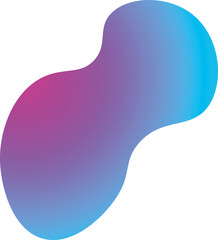 Digital png illustration of blue and purple abstract shape on transparent background