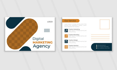 Creative modern corporate business postcard EDDM design template, amazing and modern postcard design.