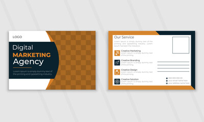 Creative modern corporate business postcard EDDM design template, amazing and modern postcard design.