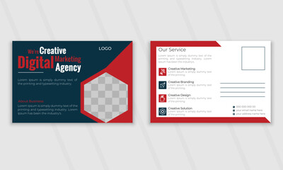Creative modern corporate business postcard EDDM design template, amazing and modern postcard design.