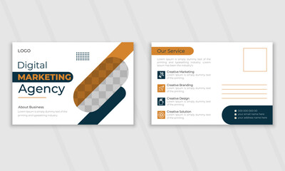 Creative modern corporate business postcard EDDM design template, amazing and modern postcard design.