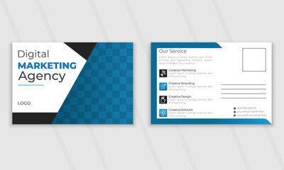 Creative modern corporate business postcard EDDM design template, amazing and modern postcard design.