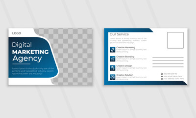 Creative modern corporate business postcard EDDM design template, amazing and modern postcard design.
