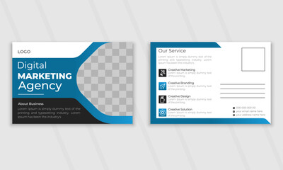 Creative modern corporate business postcard EDDM design template, amazing and modern postcard design.