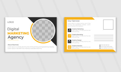 Creative modern corporate business postcard EDDM design template, amazing and modern postcard design.