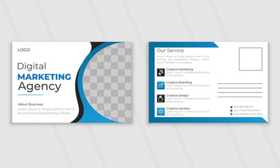 Creative modern corporate business postcard EDDM design template, amazing and modern postcard design.
