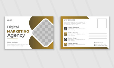 Creative modern corporate business postcard EDDM design template, amazing and modern postcard design.
