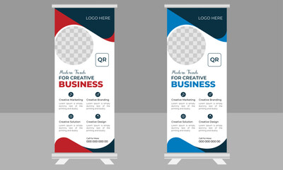 
Business Roll Up Banner vector creative design. X banner, x stand, pull up, pop up banner for marketing and advertising.
2023 and 2024 Trending and modern design. colorful roll up standee banner desi