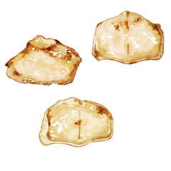 手描き水彩のたん塩イラストセット