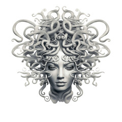 Intricate Patterns Adorning a Woman's Graceful Head . Transparent background cutout. PNG file