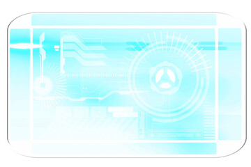 Obraz premium Digital png illustration of blue digital interface on transparent background