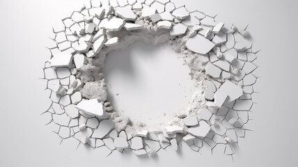 hole in the white wall, light from the hole abstract background, freedom, idea, discount.