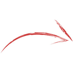 Digital png illustration of red arrow on transparent background
