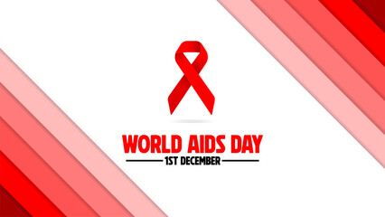 World AIDS Day Vector illustration Backgrounds, 1 December Aids Awareness with paper cut and craft style vector illustration
