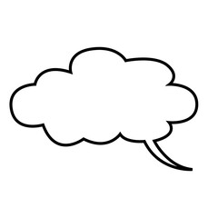 Digital png illustration of speech bubble on transparent background