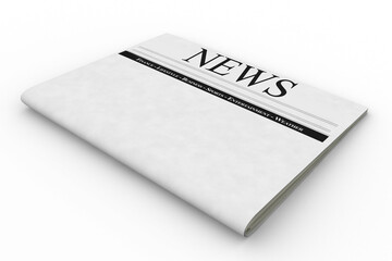 Digital png illustration of white newspaper on transparent background