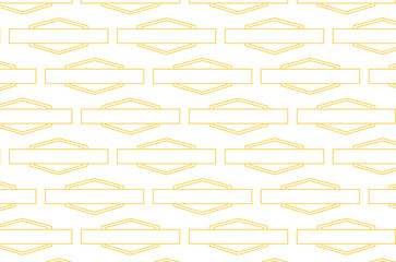 Digital png illustration of yellow pattern of repeated badges on transparent background