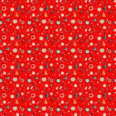 Christmass Gift Box paper wrap pattern. Holiday mood