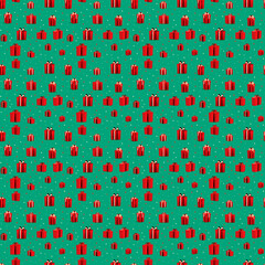 Christmass Gift Box paper wrap pattern. Holiday mood