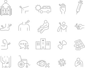 Fototapeta premium 怪我・病気のアイコン素材