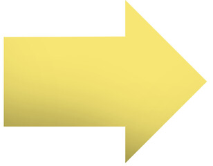 Digital png illustration of yellow arrow on transparent background