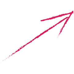 Digital png illustration of pink arrow on transparent background