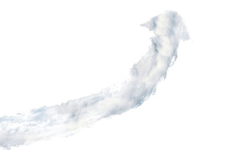 Digital png illustration of white arrow on transparent background