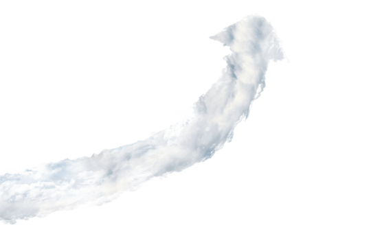 Digital png illustration of white arrow on transparent background